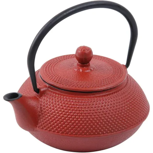 Teapot cast iron red 0.75L