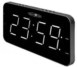 Clock radio with large display and slim design