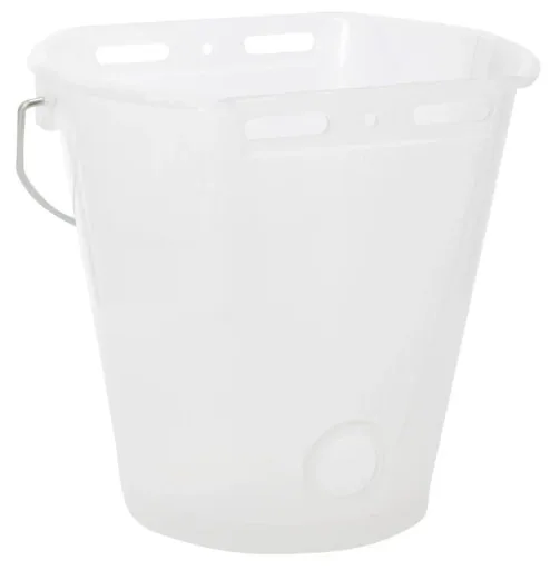 Calf drinking bucket 8 l, white transparent