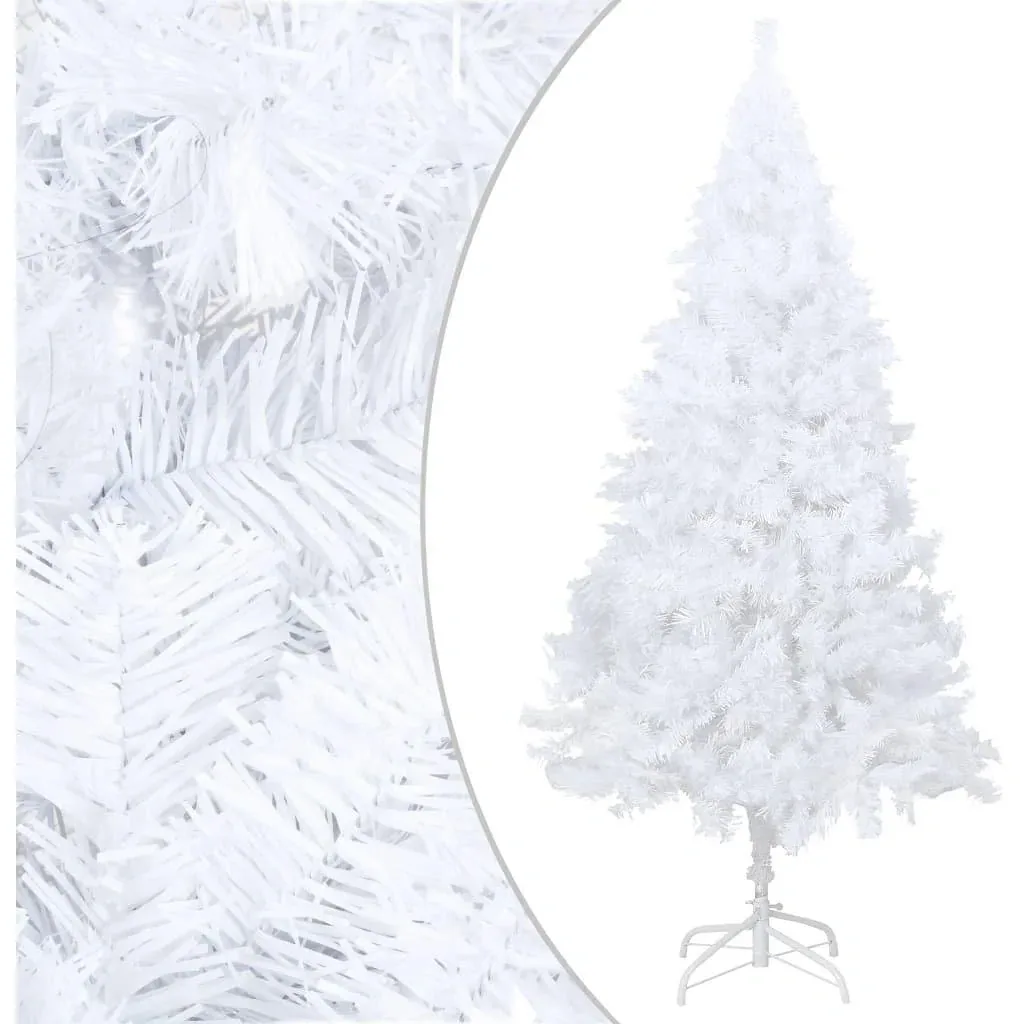 Christmas tree with thick branches 210 cm PVC white