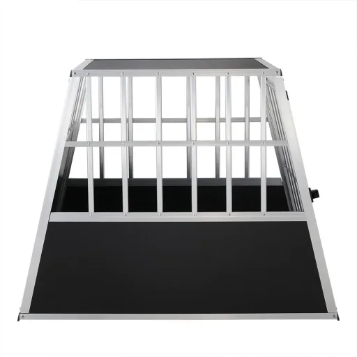 Dog transport box L 90x66x72cm aluminum