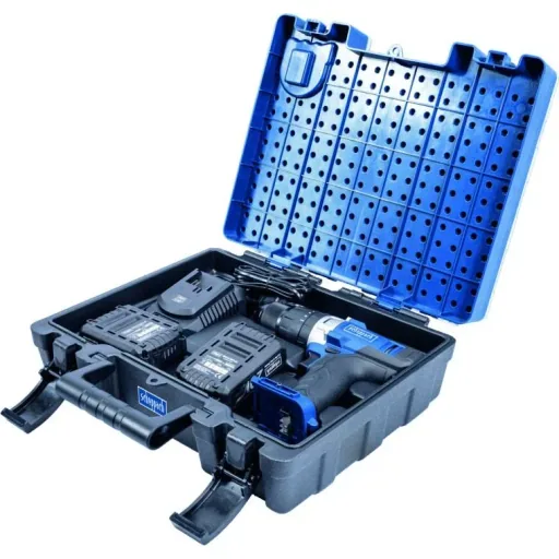 Cordless drill/driver set 20V - Incl. 2x 2Ah batteries, charger, case, 206 battery pack, screwdriver set