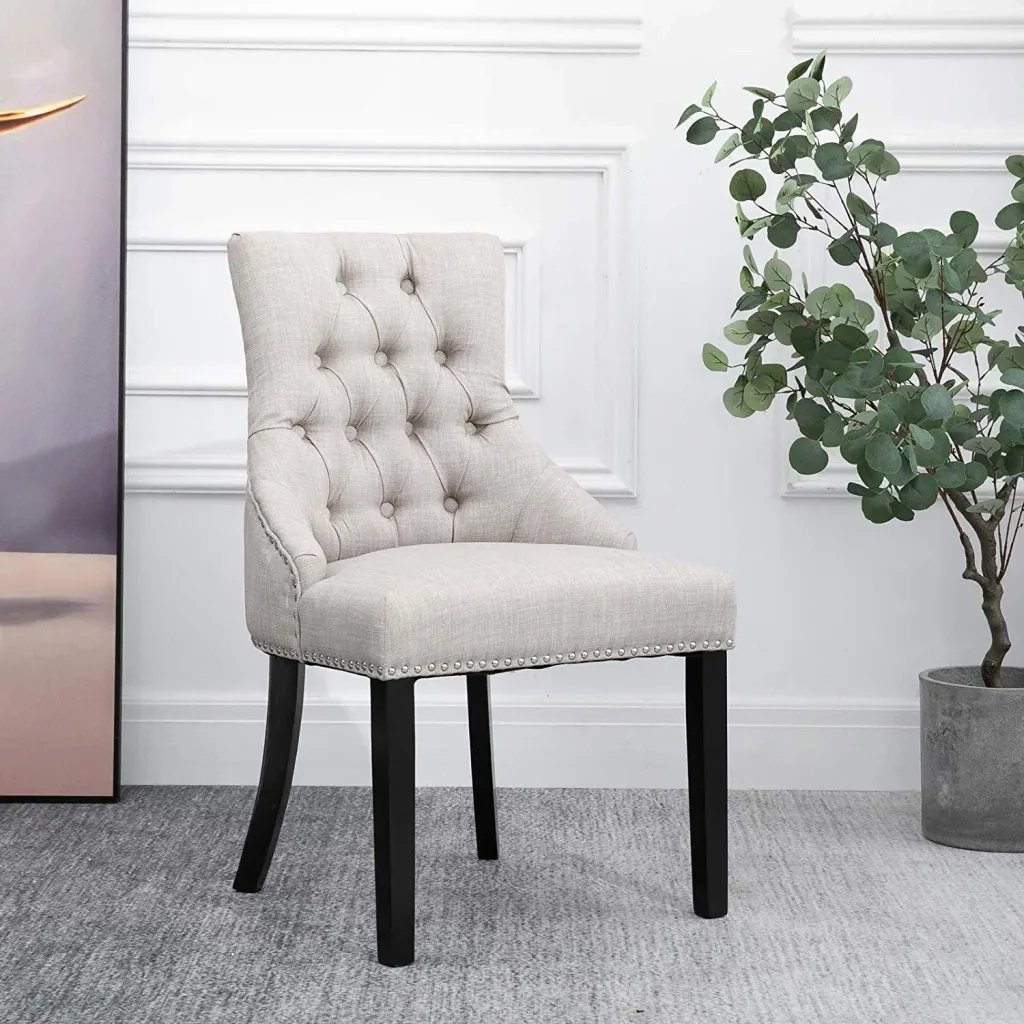 Dining chair with back ring