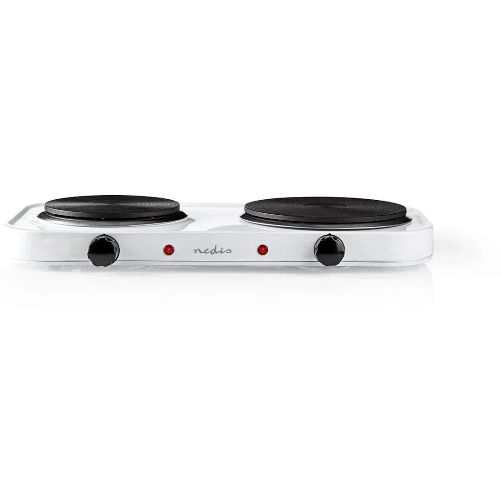 Nedis Double Electric Hotplate - 2500 W - 155/185 mm - Overheat Protection