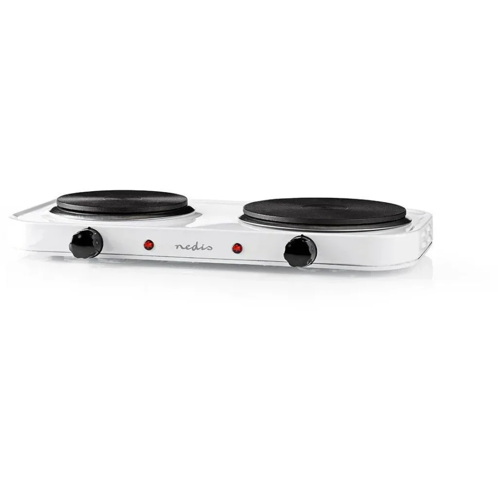 Nedis Double Electric Hotplate - 2500 W - 155/185 mm - Overheat Protection