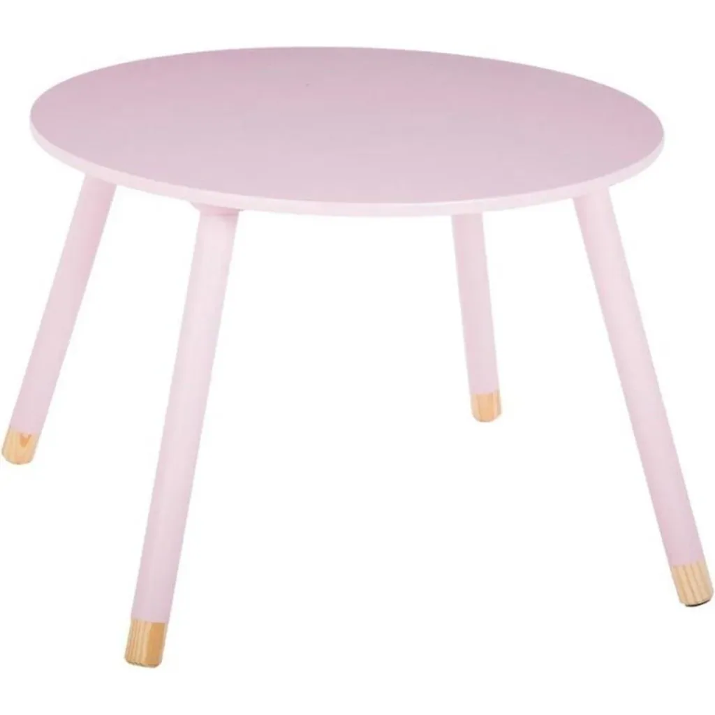 NL Children's Table Round - pink - 60x60x43 cm