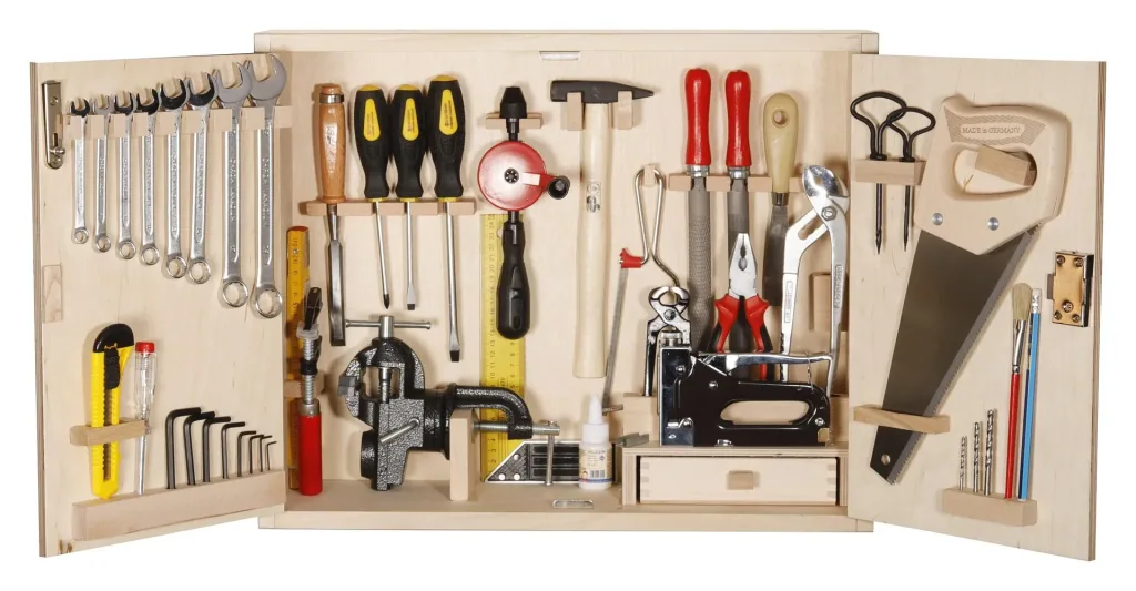 Large professional tool cabinet, 43 pieces