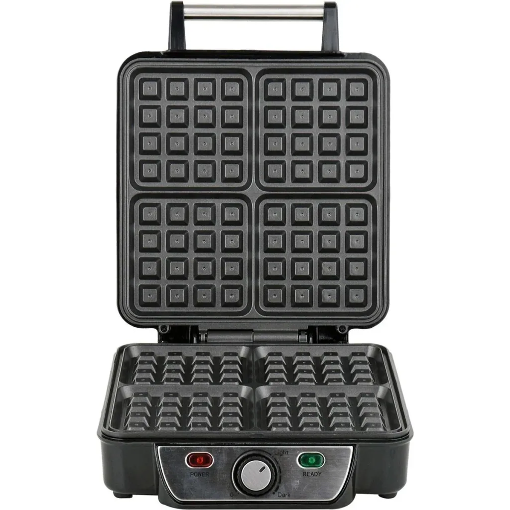 Waffle iron - 1100W - 4 waffles - non-stick coating