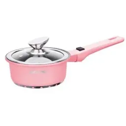 Cast aluminum cookware - 14 pieces, including lids and handles - Pink