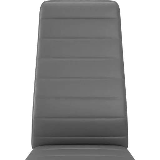 Dining table chairs 4 pieces faux leather black