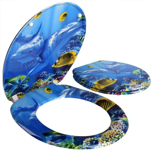Duroplast toilet seat dolphins