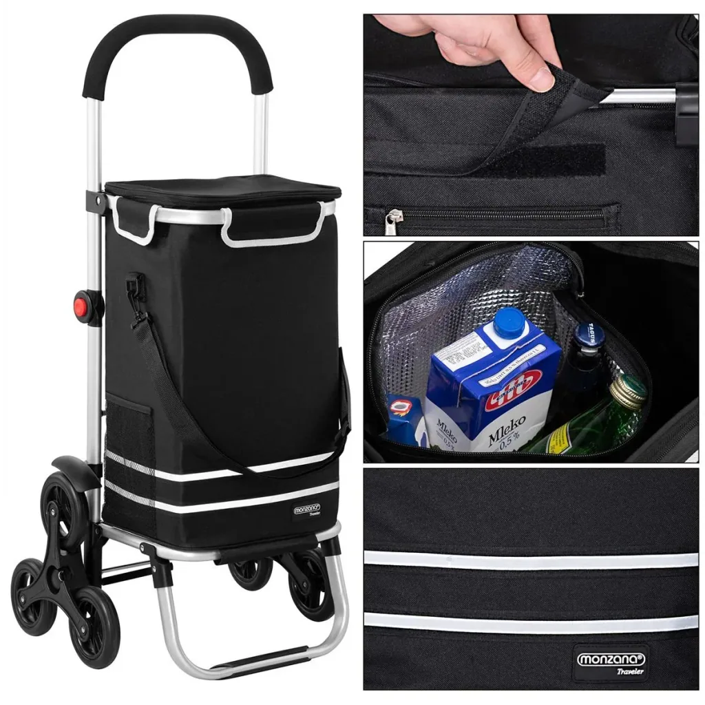 Shopping cart - stair climber - suitable for stairs - black