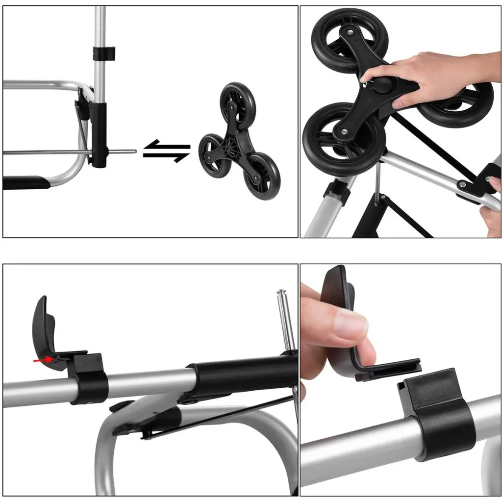 Shopping cart - stair climber - suitable for stairs - black