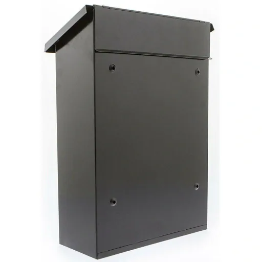 NL mailbox with 2 buttons - black - 400x250x100 mm