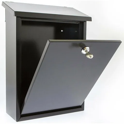 NL mailbox with 2 buttons - black - 400x250x100 mm