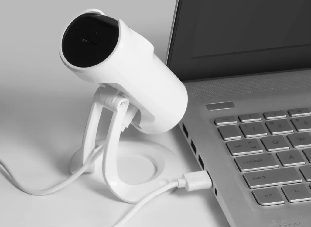 IP security camera with 180° panoramic viewing angle