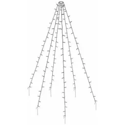 Pro Garden Flagpole Lighting - 400 LED - 8 meters - warm white light - waterproof