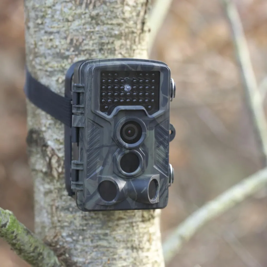 Wildlife and surveillance camera with 8 MP CMOS sensor, motion sensor and infrared illumination