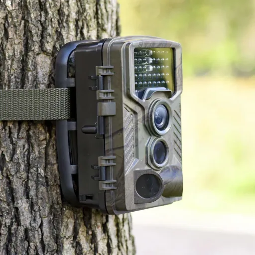 Wildlife and surveillance camera with 8 MP CMOS sensor, motion sensor and infrared illumination
