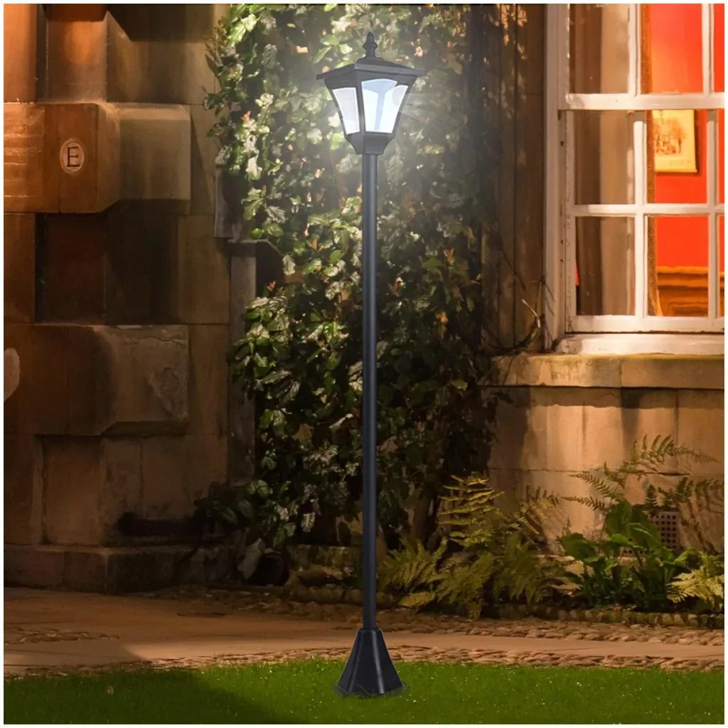 Garden Lantern Solar Lantern 10 Lumen Black H120cm
