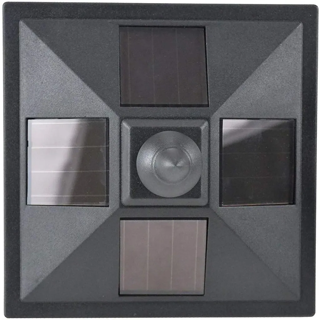 Garden Lantern Solar Lantern 10 Lumen Black H120cm