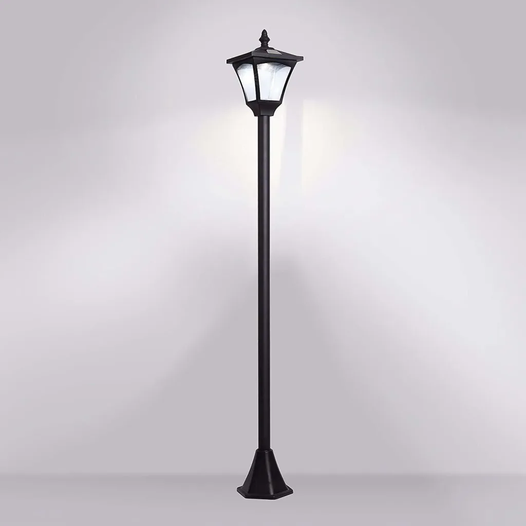 Garden Lantern Solar Lantern 10 Lumen Black H120cm