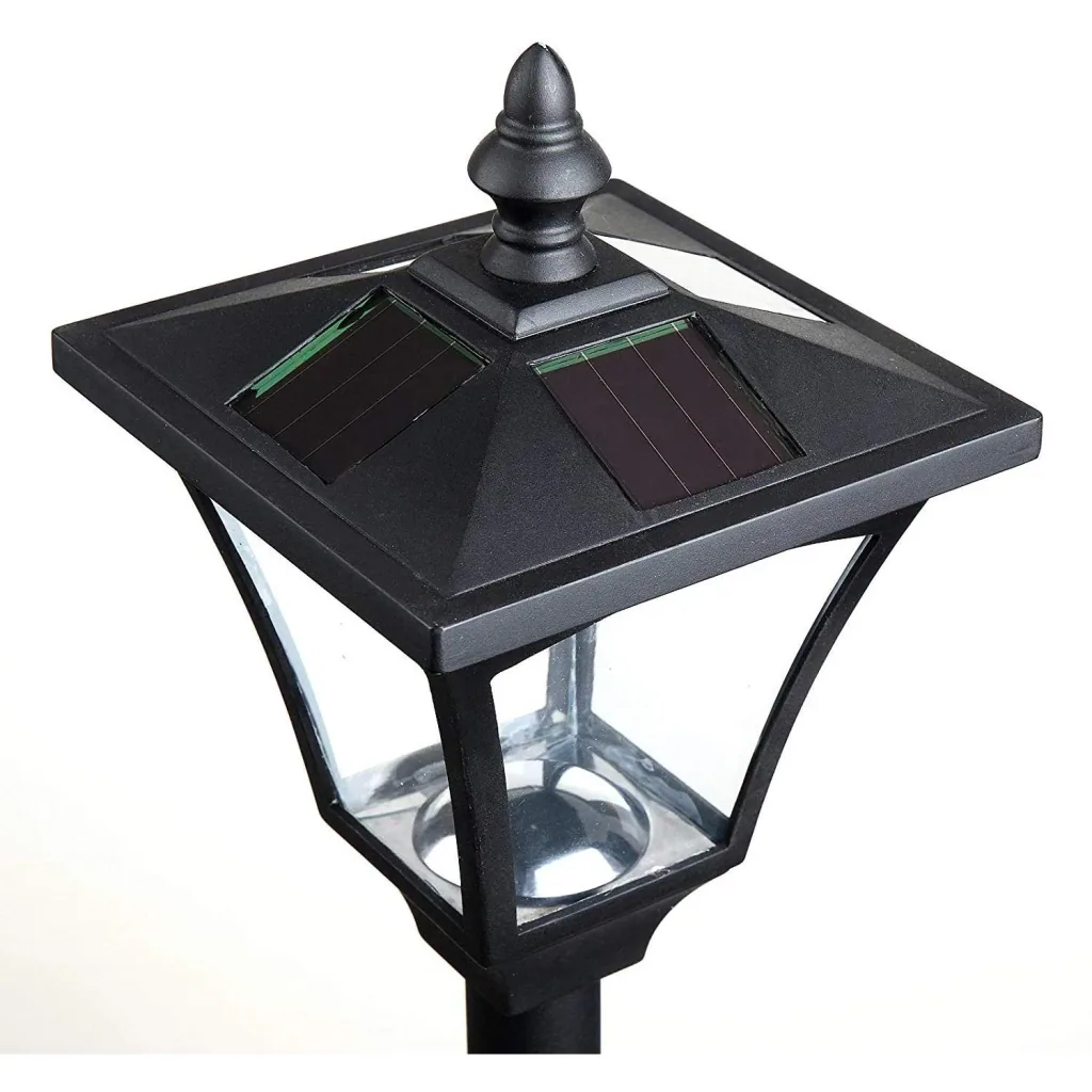 Garden Lantern Solar Lantern 10 Lumen Black H120cm