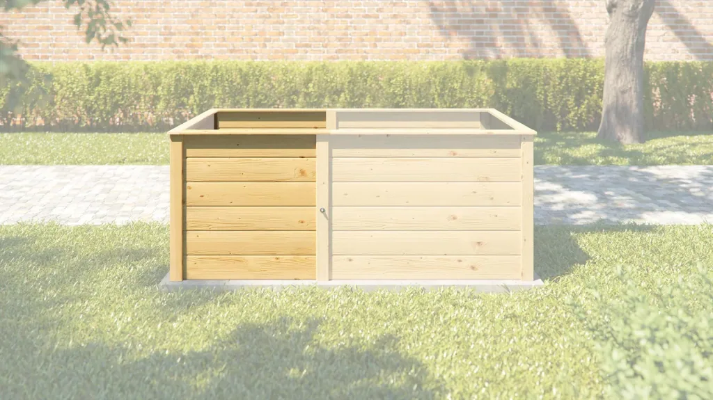 Additional set for raised bed modular, wall thickness 21 mm, natural, 67 cm