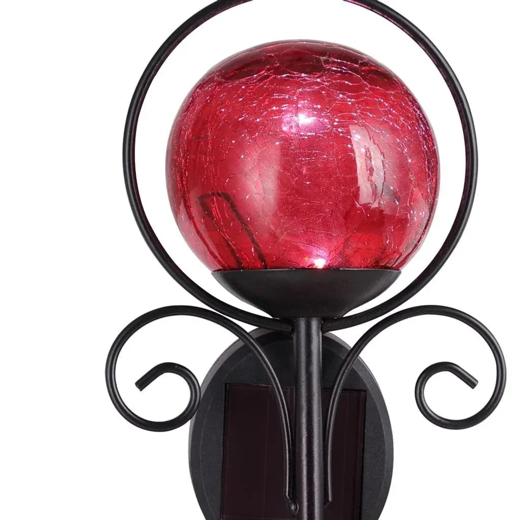 Solar energy lighting with rain gauge red