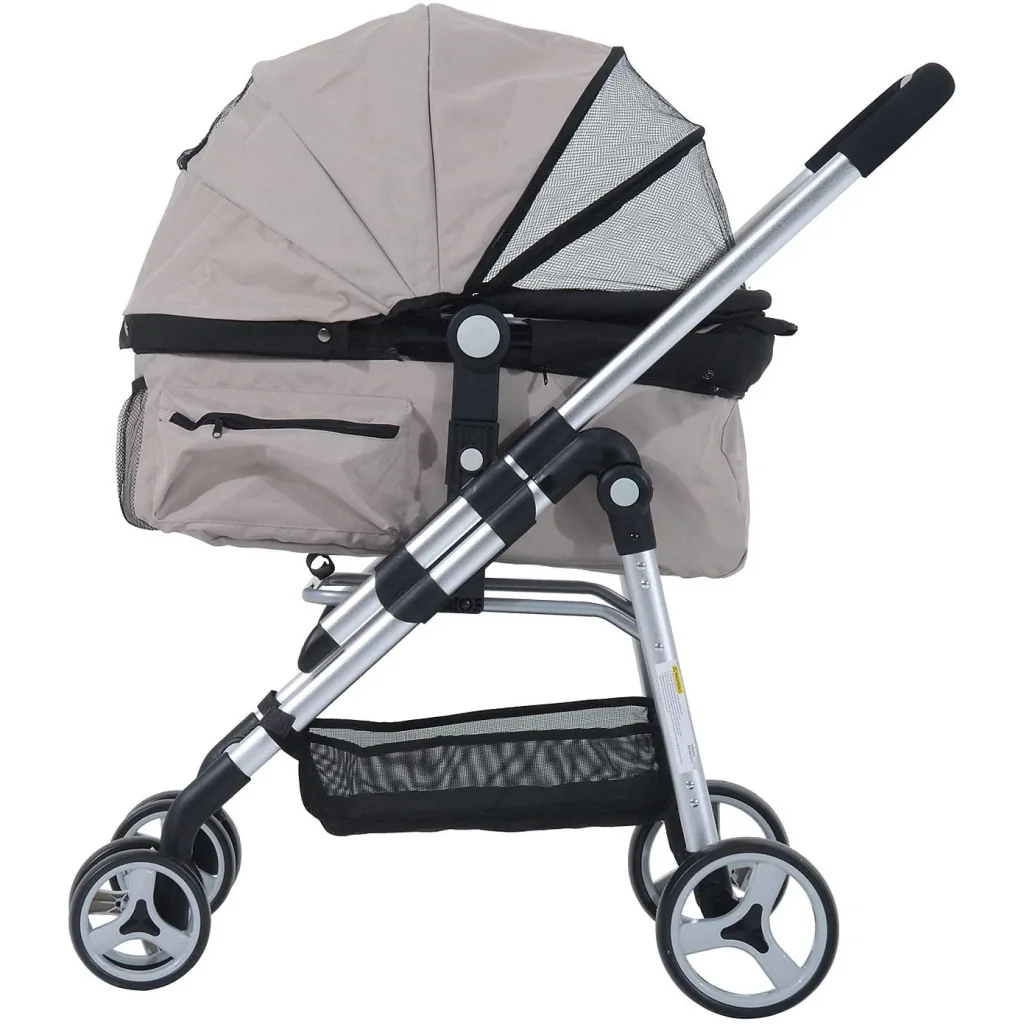 Dog buggy with sunroof grey