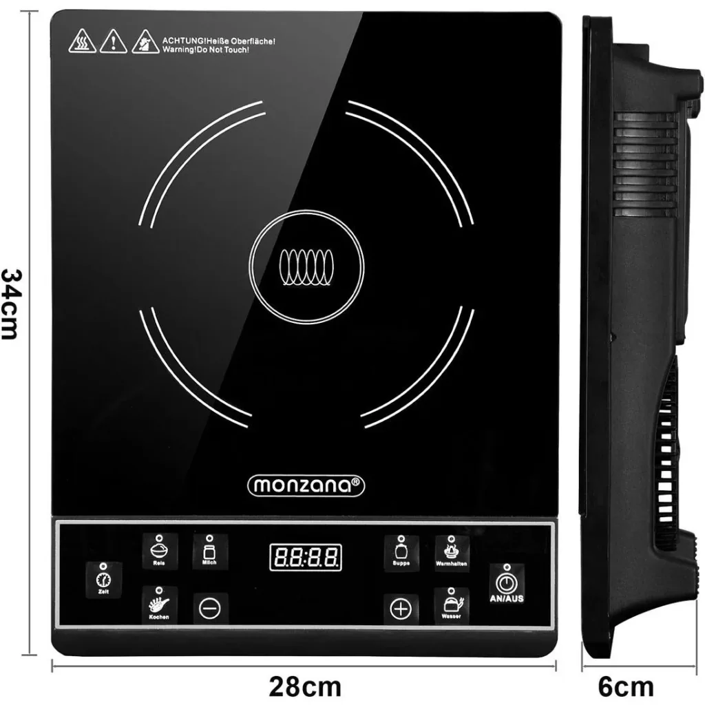 Induction hob with timer - 2000W - 230V - LED display