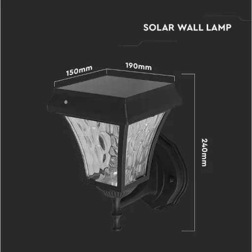 VT-982 Valencia Solar Wall Light Solar LED Lamp - 3 Light Colors
