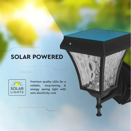 VT-982 Valencia Solar Wall Light Solar LED Lamp - 3 Light Colors