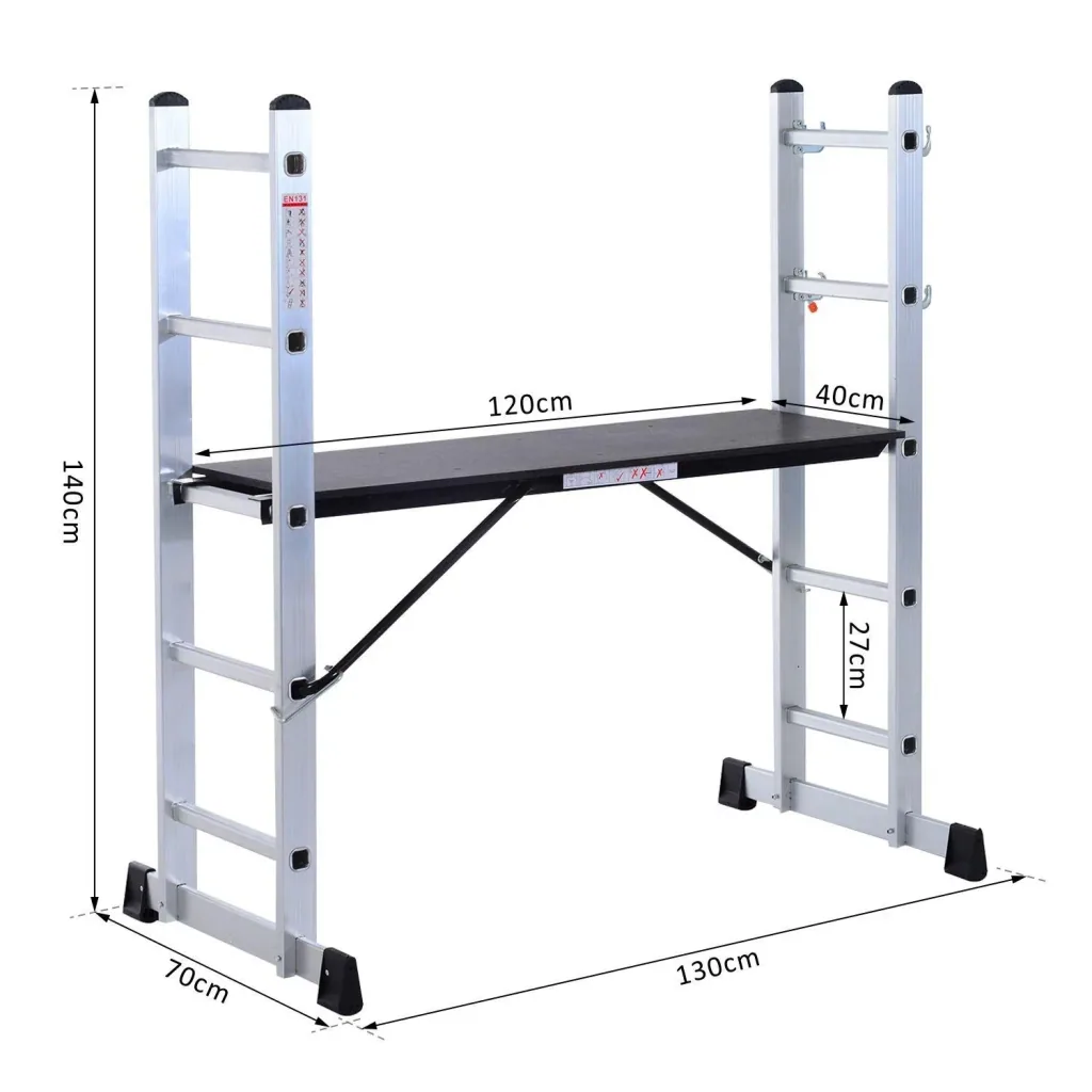 3 in 1 aluminum scaffolding and multifunctional ladder