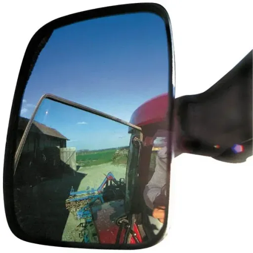 Wide-angle/panoramic exterior mirror for direct mounting to the body including 2 screws