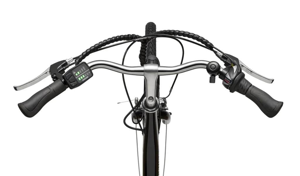 Unisex City E-Bike 28 inches, frame height 49 cm, 7-speed derailleur, black, Teutoburg Senne, Wave XXL