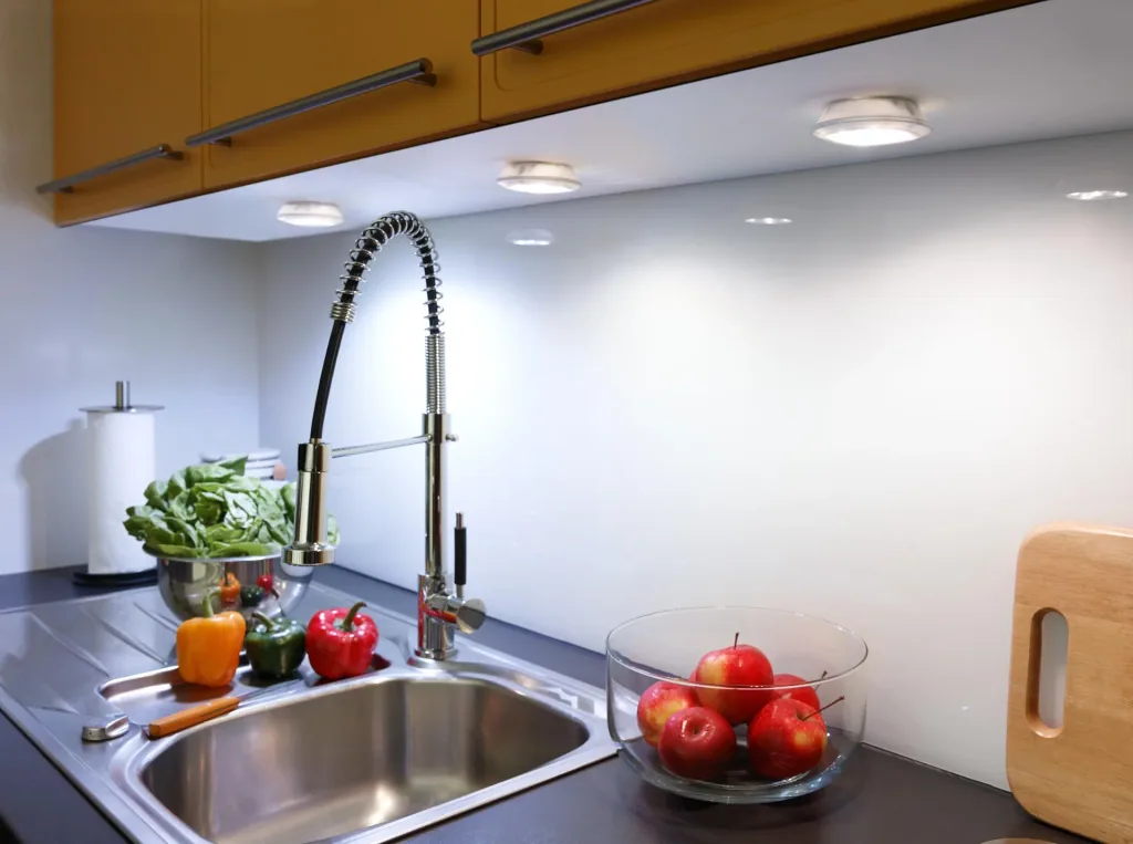 RGB LED light with remote control - set of 3