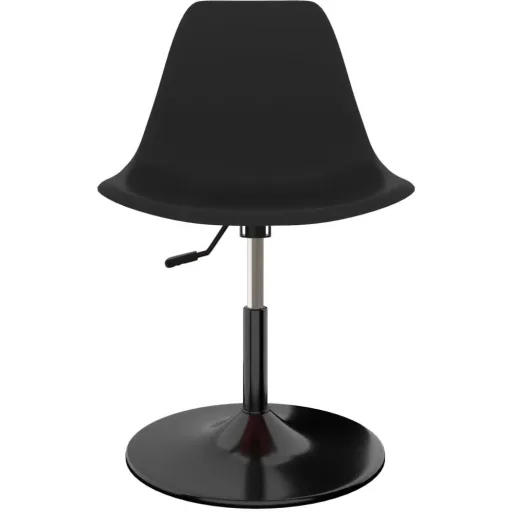 Dining room chairs, swivel, 2-piece, black PP