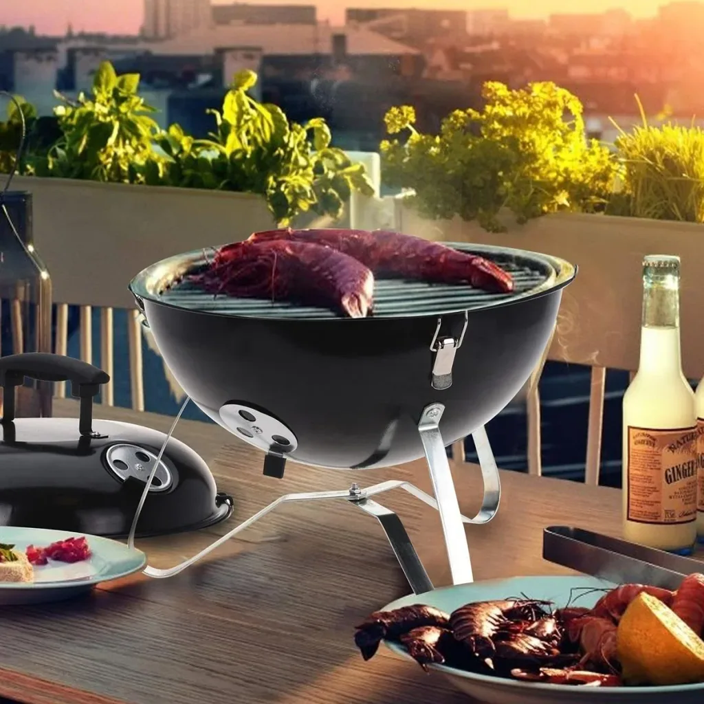 BBQ Round Table Grill - Camping Grill - Grill Area Ø34 cm