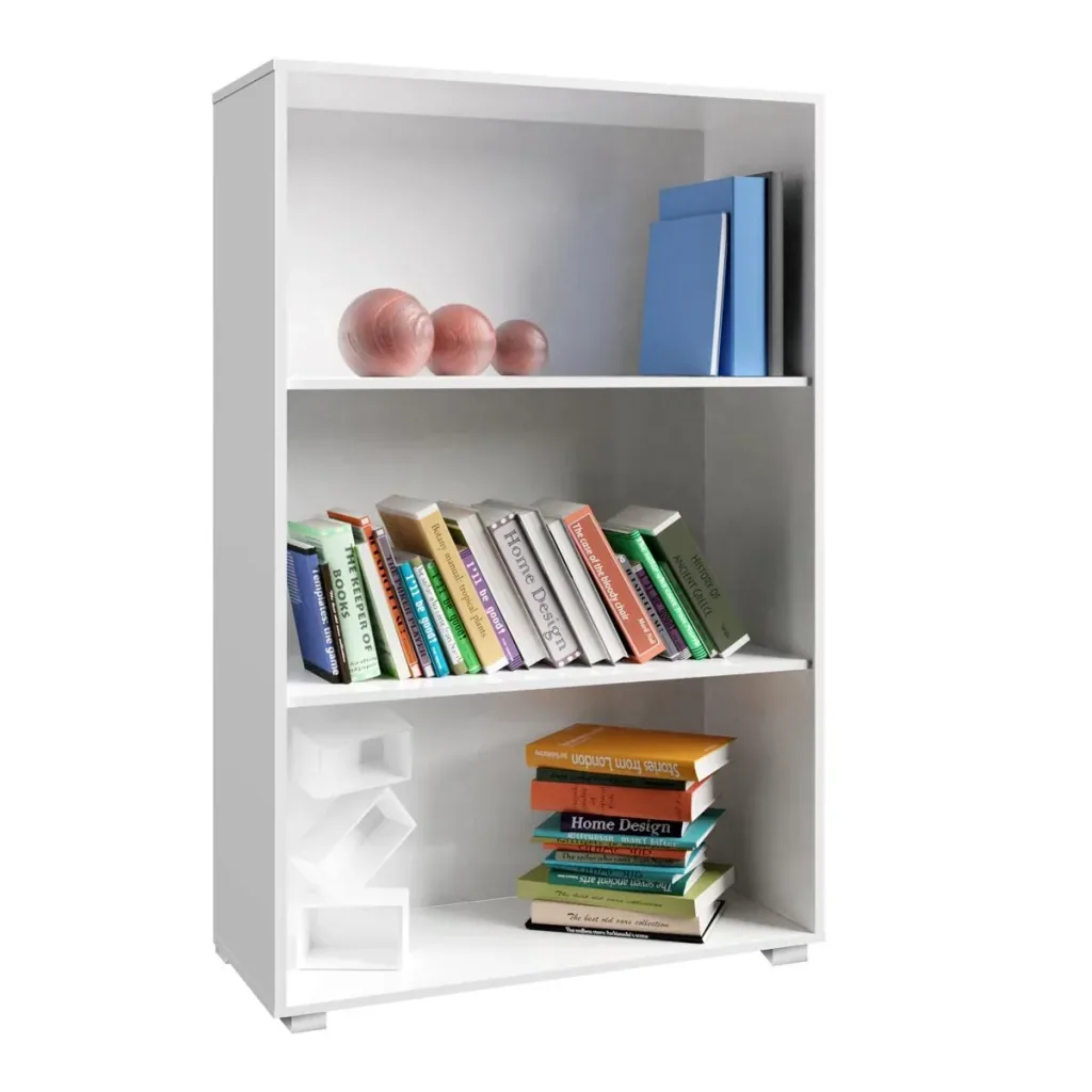 Bookshelf "Vela" White - 3 compartments