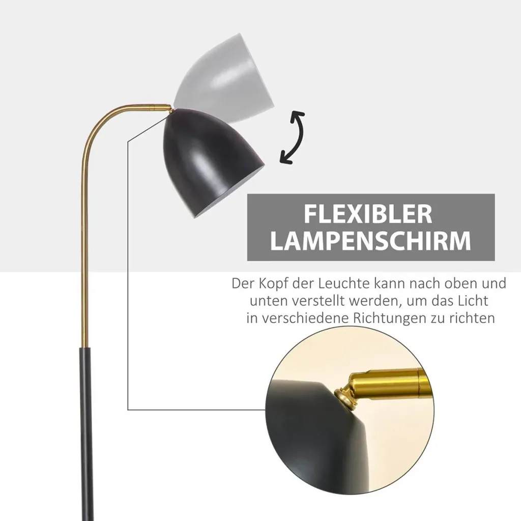 Arc lamp floor lamp living room shade adjustable floor lamp 40W modern arc lamp with E27 socket shade for bedroom