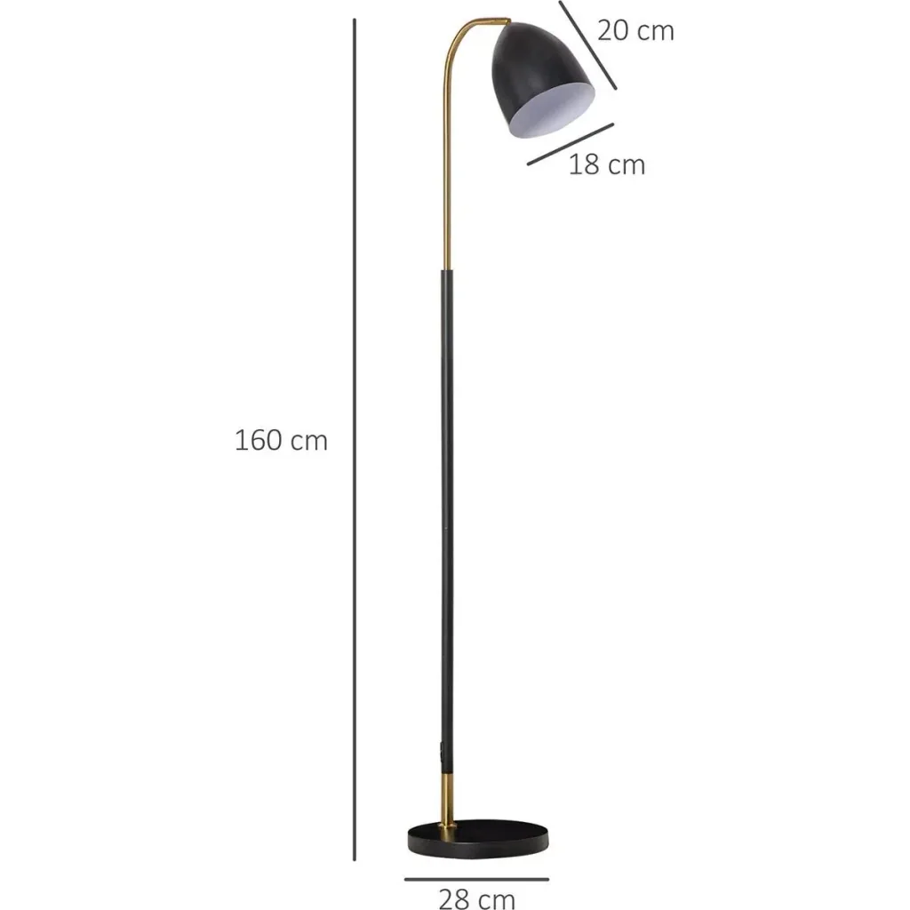 Arc lamp floor lamp living room shade adjustable floor lamp 40W modern arc lamp with E27 socket shade for bedroom