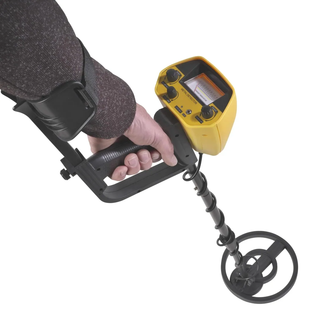 Metal detector, lightweight construction, 20 cm search coil, optical and acoustic display