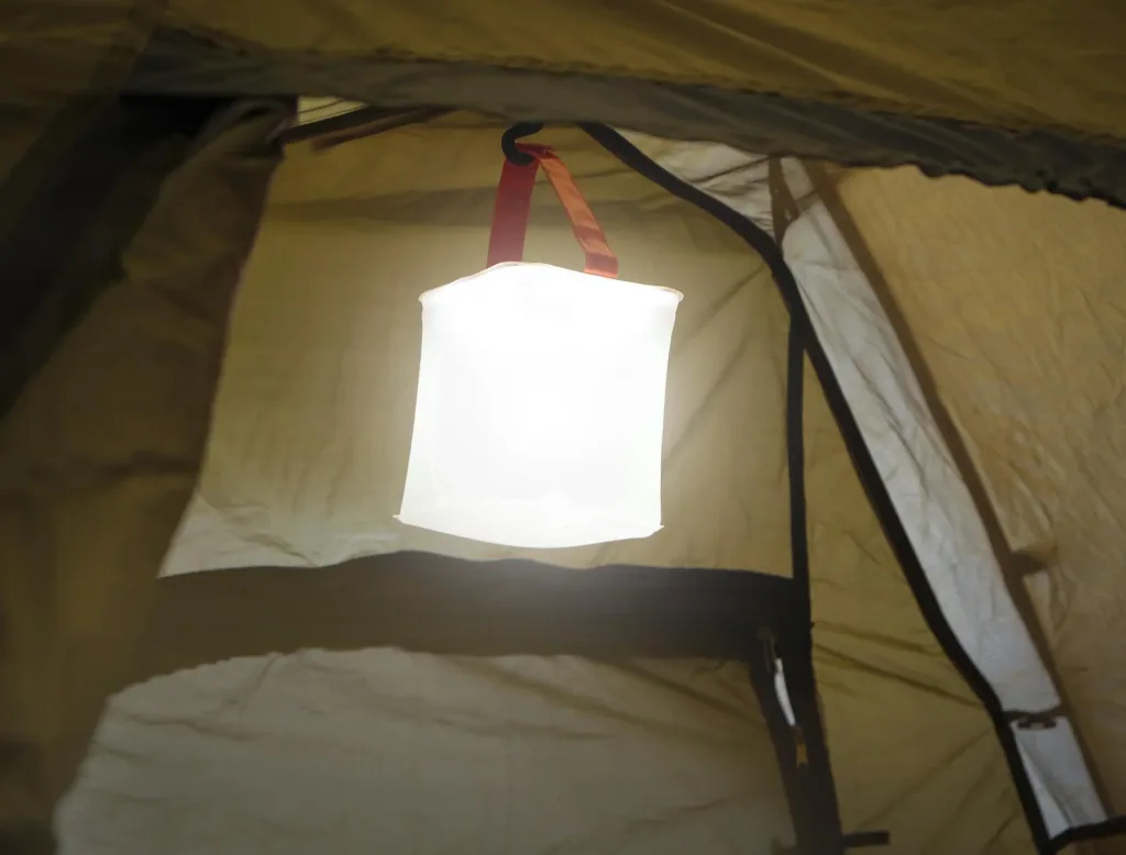 Solar Camping lantern, inflatable, 10 LEDs, 60 Lumen
