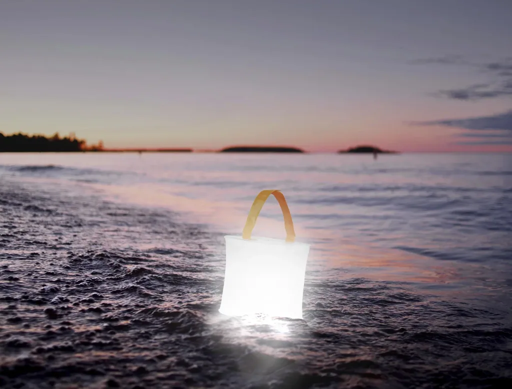 Solar Camping lantern, inflatable, 10 LEDs, 60 Lumen
