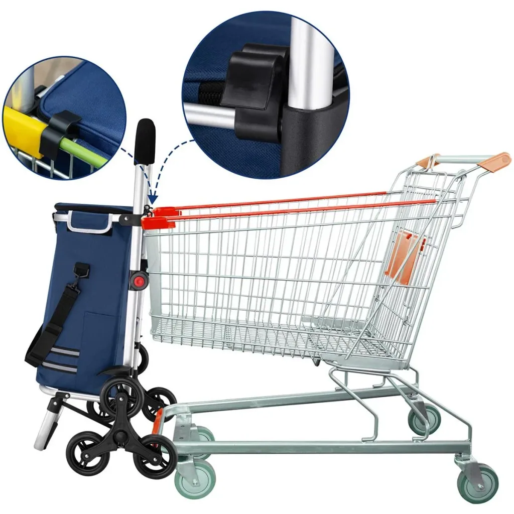 Shopping cart - stair climber - suitable for stairs - blue