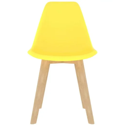 Dining table chairs 4 in plastic yellow