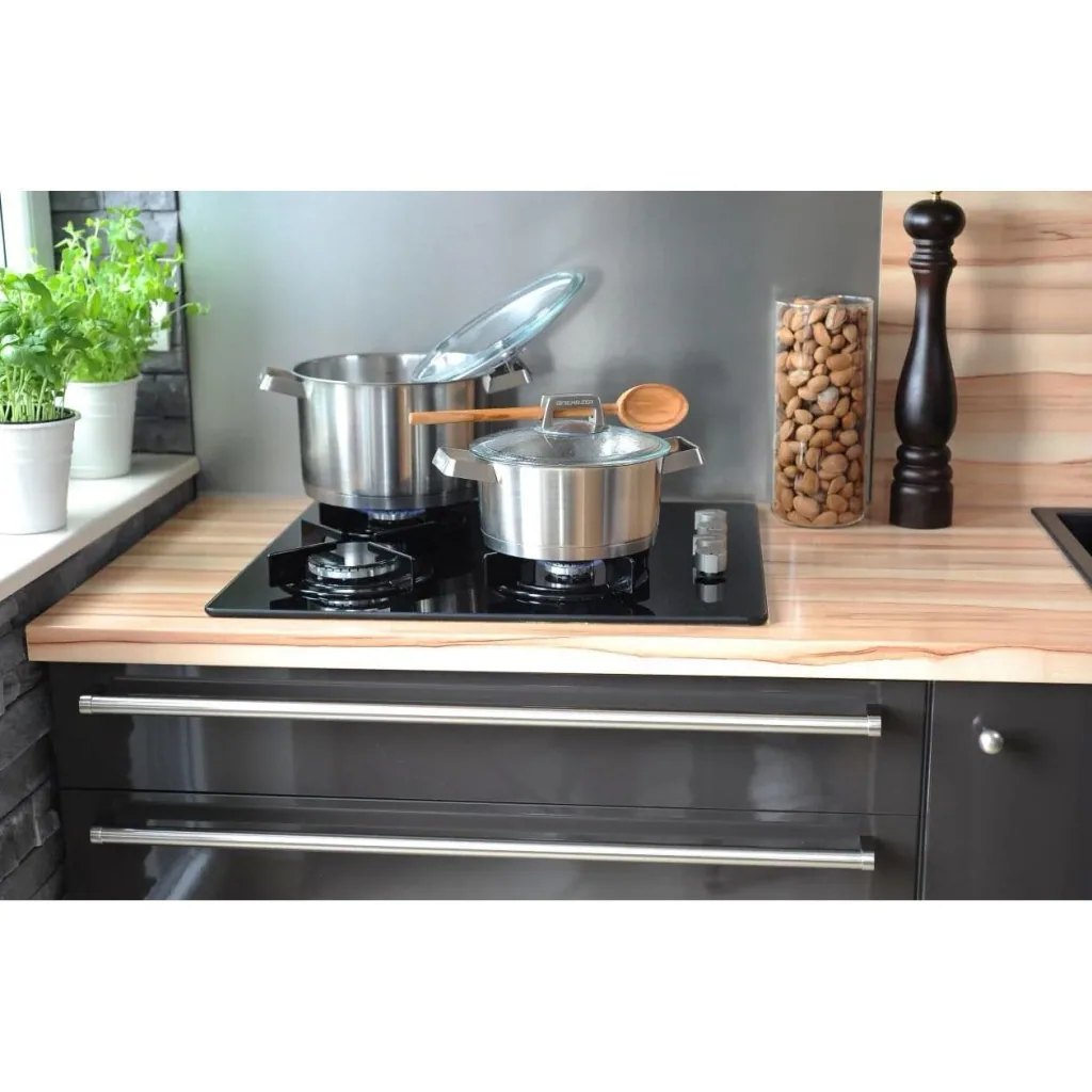 Mehrzer Premium - Low saucepan with lid - 24 cm - stainless steel