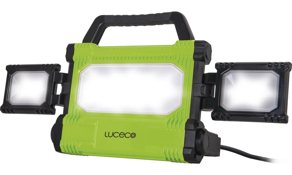 Swiveling LED work light with 3 light surfaces, 50 watts