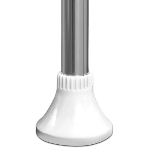 Telescopic shower shelf - stainless steel - 155-304cm + towel rail